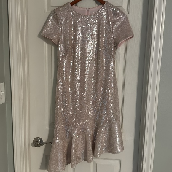 Women's Sequined Ruffled A-Line Dress size 6 - Picture 5 of 7